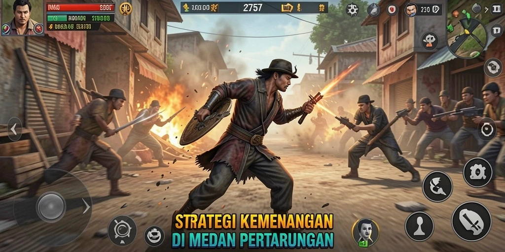 Tampilan gameplay <strong>2757</strong> yang penuh aksi dan strategi.