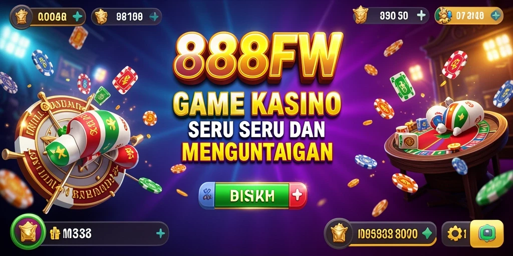 Tampilan gameplay menarik aplikasi Kasino 888FW dengan grafis yang memukau.