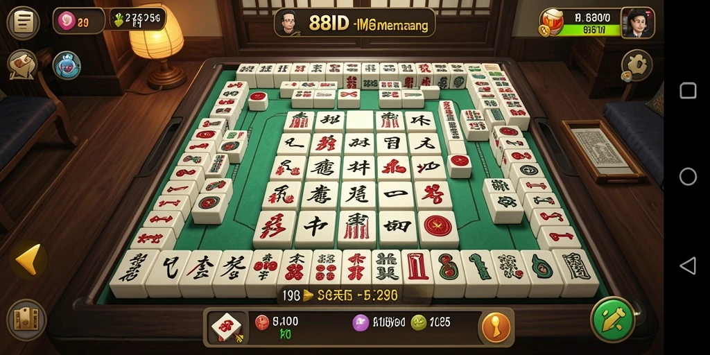 Tampilan gameplay menarik dari 88ID dengan elemen Mahjong yang kaya.