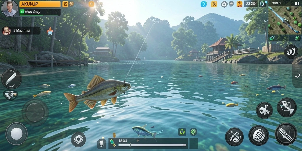 Screenshot gameplay memancing seru di AKUNJP.