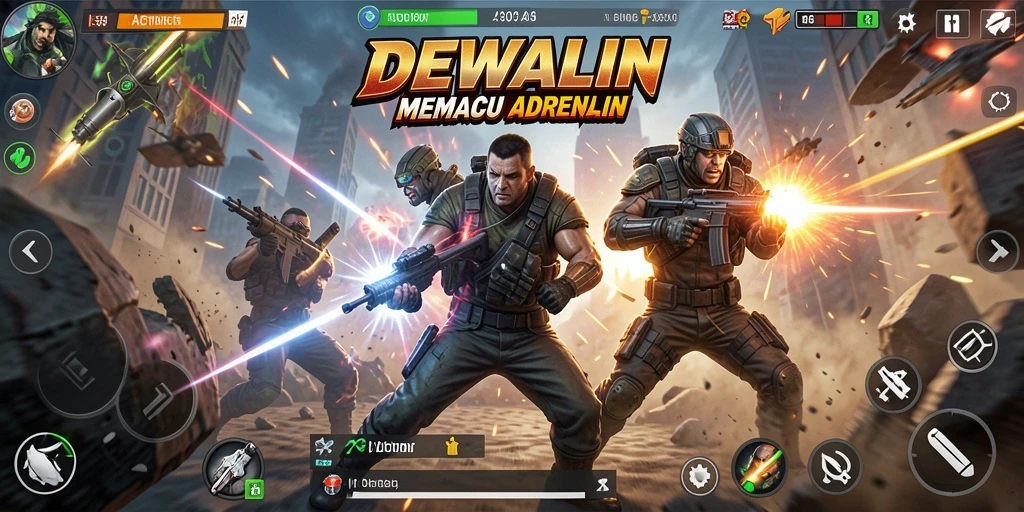 Screenshot gameplay DEWALIN menunjukkan pertarungan action yang mendebarkan.