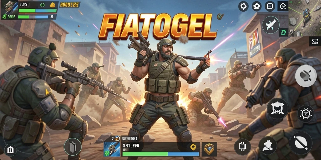 Gameplay mendebarkan dalam pertempuran Battle Royale.