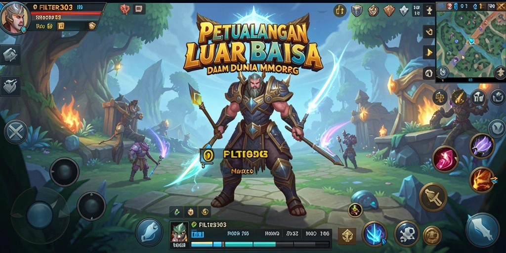 Screenshot dari FILTER303 menampilkan aksi seru di dunia MMORPG.