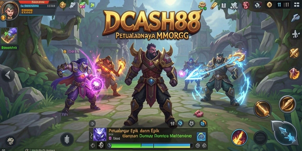 Screenshot IDCASH88 menunjukkan aksi seru dalam pertempuran MMORPG.