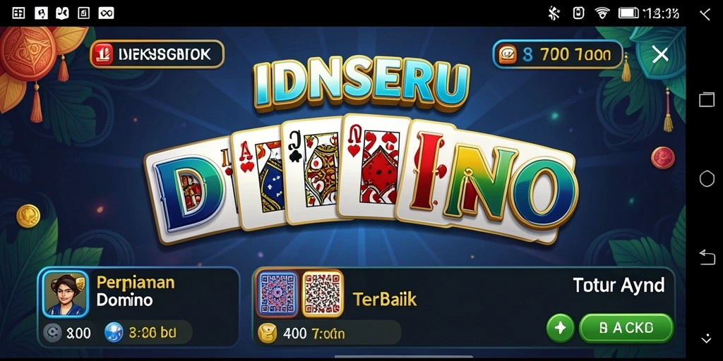 Screenshot gameplay IDNSERU menampilkan keseruan bermain Domino.