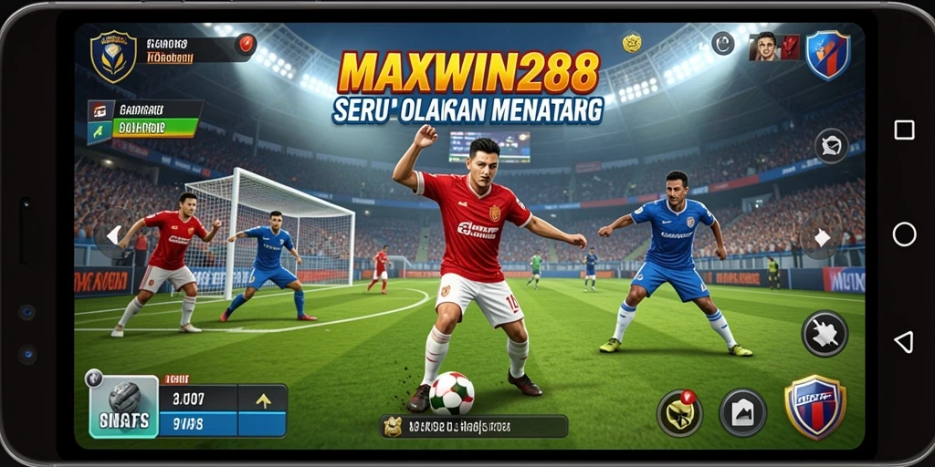 Tampilan gameplay seru MAXWIN288 dengan aksi olahraga yang mendebarkan.