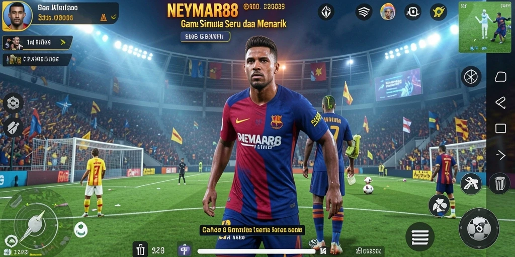 Tampilan menarik gameplay NEYMAR88 menunjukkan pengalaman simulasi yang seru.