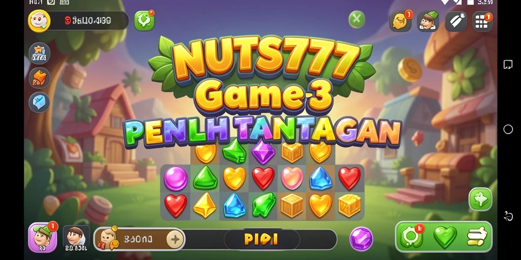 Tampilan gameplay NUTS777 yang seru dan penuh warna.