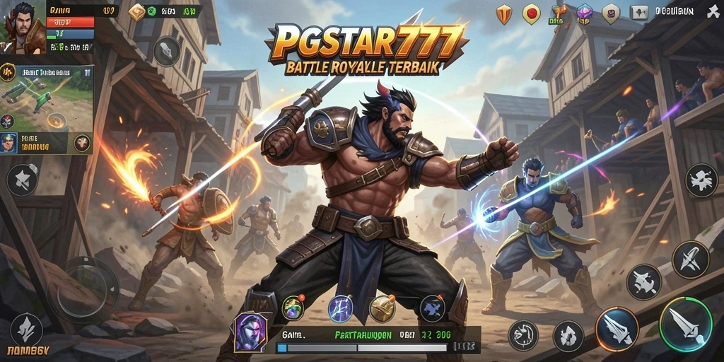 Screenshot PGSTAR777 menampilkan intensitas pertempuran Battle Royale yang mengasyikkan.