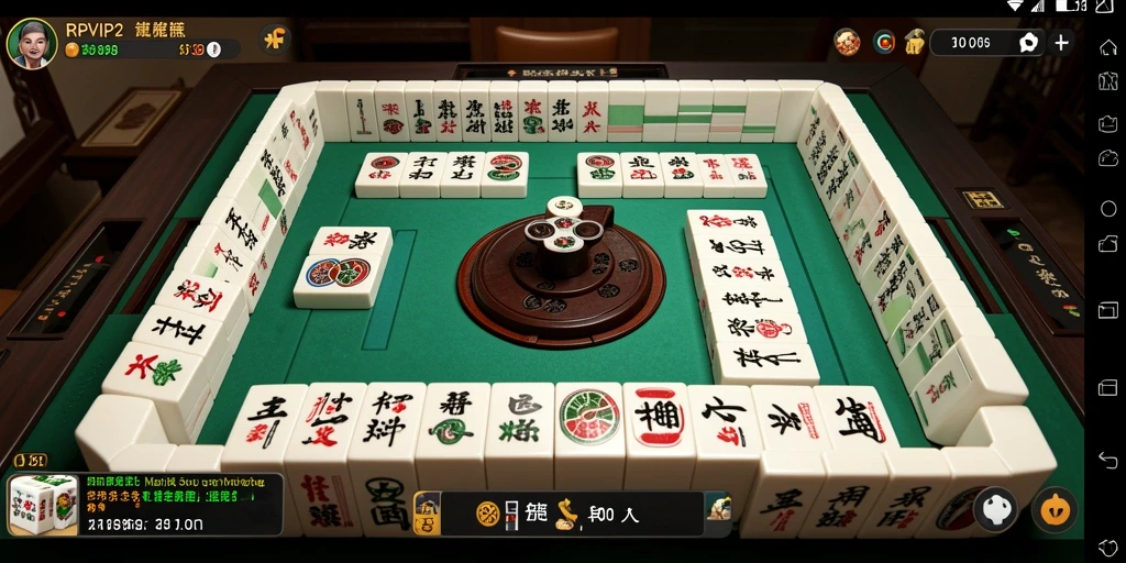 Tampilan menarik dari gameplay RPVIP2 yang menampilkan ubin Mahjong.