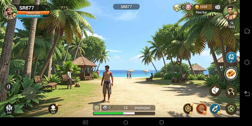 Tampilan gameplay SR877 yang ceria dan mengasyikkan.