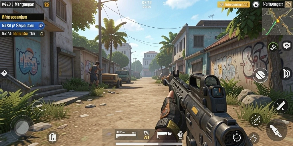 Tampilan gameplay seru dalam permainan TPS VISA89 yang mendebarkan.