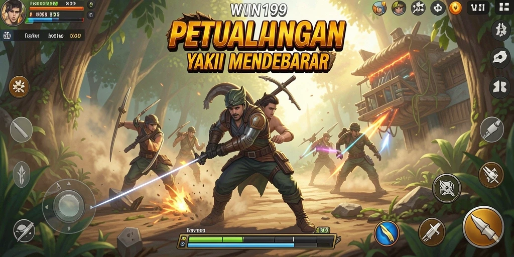 Tampilan gameplay mendebarkan WIN199 dengan aksi intens.