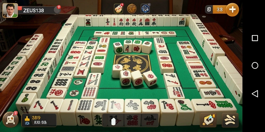 Tampilan permainan Mahjong yang menarik dan mendebarkan di ZEUS138.