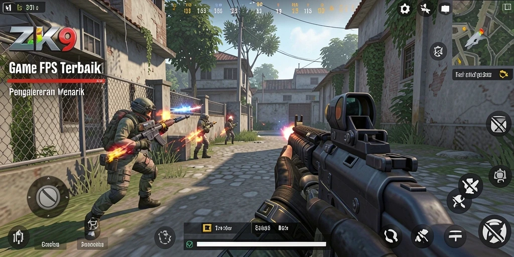 Screenshot gameplay ZK9 yang intens dan menegangkan.