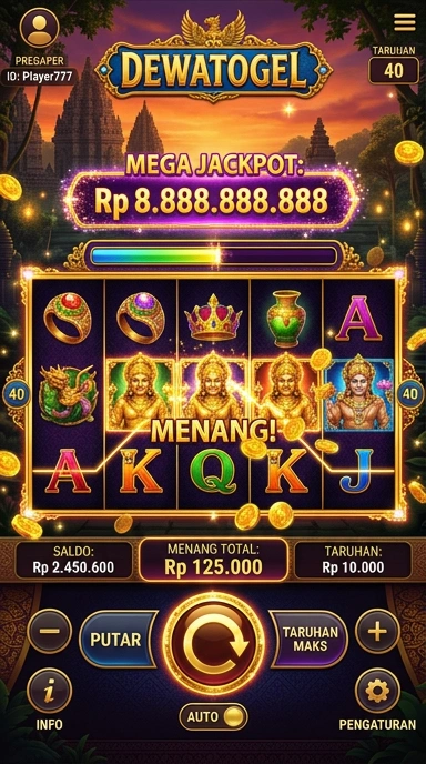 Menu pengaturan dalam aplikasi dewatogel untuk kenyamanan pengguna.